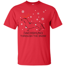 Dachshund-Through-The-Snow-Christmas-T-Shirt