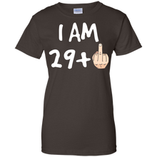 I-Am-29-Plus-Middle-Finger---Funny-30th-Birthday-Shirt