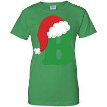 Christmas-Santa-Hat-Letter-B-Monogram-Holiday-T-shirt