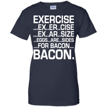 Exercise-Eggs-Are-Sides-For-Bacon-T-Shirt-Funny-Tee