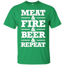 Grill-Meat-BBQ-Lover-T-Shirt-Meat-_amp_-Fire-_amp_-Beer-_amp_-Repeat