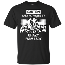 Funny-Caution-Area-Crazy-Farm-Lady-T-shirts