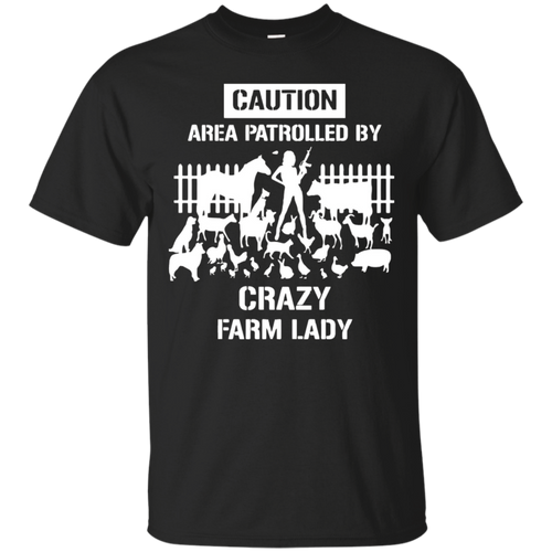 Funny-Caution-Area-Crazy-Farm-Lady-T-shirts