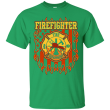 Firefighter-Fire-Department-Fire-Badge-and-Flag-T-shirt