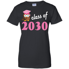 Class-Of-2030-T-shirt-Kids-Back-To-School-Girls-Owl-Tee