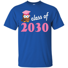 Class-Of-2030-T-shirt-Kids-Back-To-School-Girls-Owl-Tee