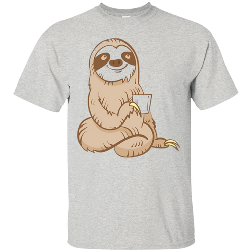 Funny-Sloth-And-Coffee-Tee-Shirt