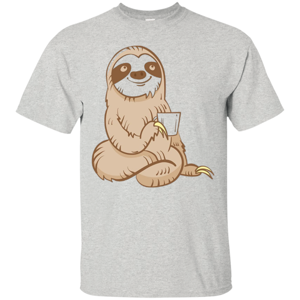 Funny-Sloth-And-Coffee-Tee-Shirt
