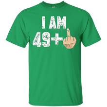 I-Am-49-+-Middle-Finger-Funny-50th-Birthday-T-Shirt