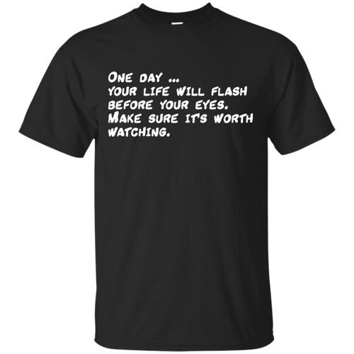 Gerard-Way-quote-Funny---Life-Worth-Watching---T-Shirt