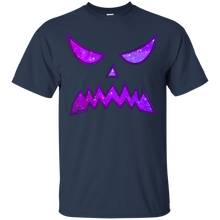Creepy-Purple-Galaxy-Pumpkin-Face-T-Shirt
