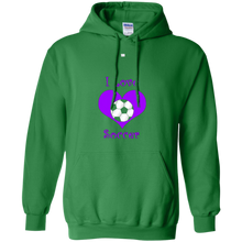 Girly-purple-i-love-soccer-heart-T-Shirt