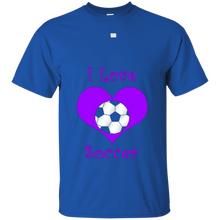 Girly-purple-i-love-soccer-heart-T-Shirt