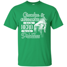 Grandpa-_-Granddaughter---He-Is-Her-Hero-Tshirt