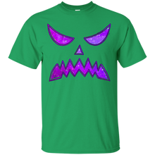 Creepy-Purple-Galaxy-Pumpkin-Face-T-Shirt
