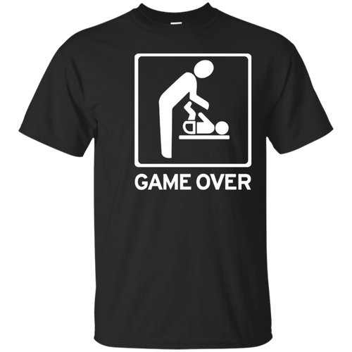 Game-Over-T-Shirt-Cool-New-Dad-New-Mom-Gift-Funny-Shirt