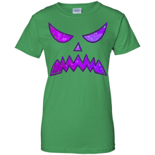 Creepy-Purple-Galaxy-Pumpkin-Face-T-Shirt