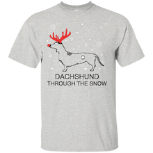 Dachshund-Through-The-Snow-Christmas-T-Shirt