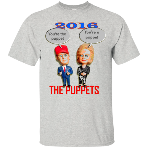 Donald-_amp_-Hillary-2016-Election-_quot_The-Puppets_quot_-T-Shirt