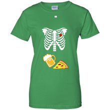 Halloween-Skeleton-Maternity-Pizza-_amp_-Beer-T-Shirt-costume