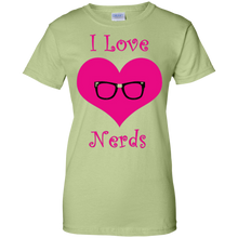 Girly-I-love-Nerds-pink-heart-T-Shirt