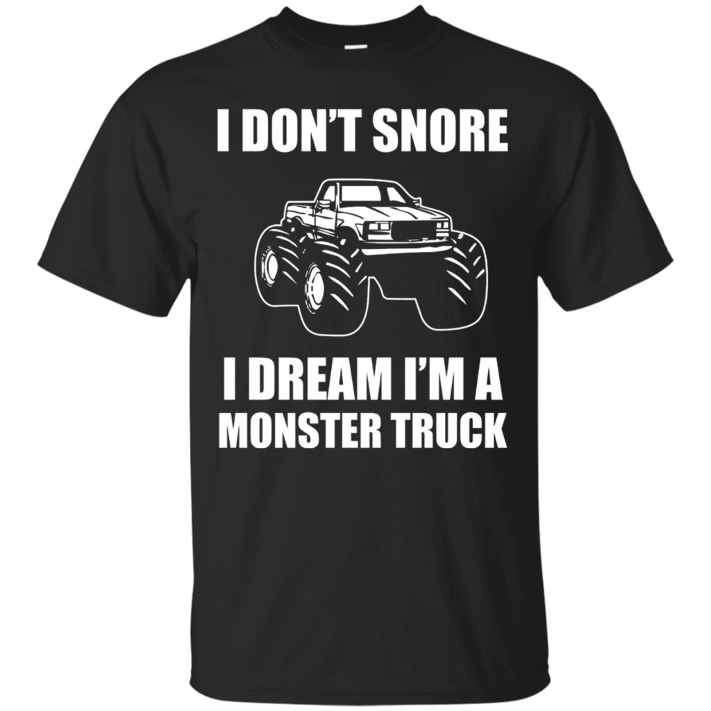 Funny-Monster-Truck-T-Shirt-I-Don't-Snore-Gift-Tee