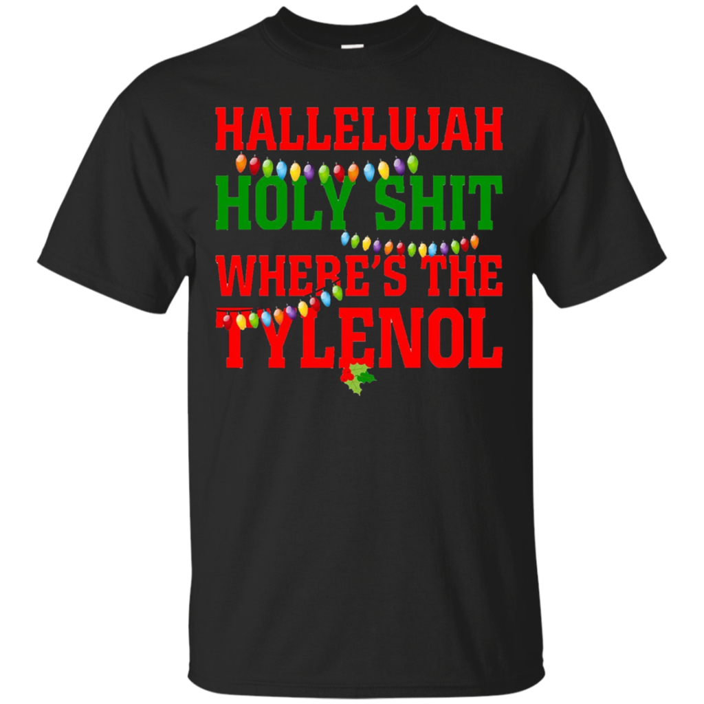 Hallelujah-Where's-The-Tylenol-Funny-Christmas-Movie-T-shirt
