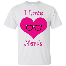 Girly-I-love-Nerds-pink-heart-T-Shirt