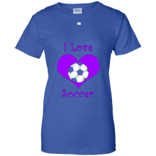 Girly-purple-i-love-soccer-heart-T-Shirt