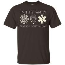 Firefighter-Police-In-this-Family-No-One-Fights-Alone-Tshirt