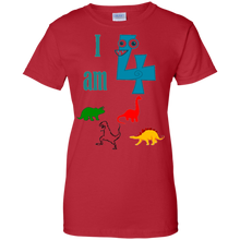 I-am-4-Four-Dinosaurs-Birthday-Funny-T-Shirt-Kids-Boys-Girls