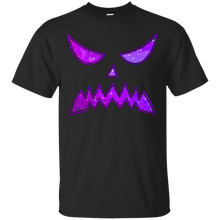 Creepy-Purple-Galaxy-Pumpkin-Face-T-Shirt