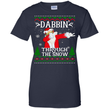 Cute-Dabbing-Through-The-Snow-Funny-Santa-Christmas-T-Shirt