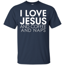 Funny---I-love-Jesus-and-coffee-and-naps---t-shirts