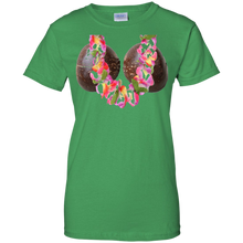 Hawaiian-Luau-Tiki-Coconut-Bra-Flower-Lei-Tee-Shirt-Costume