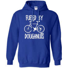 Fueled-By-Doughnuts-Rough-White-Text-Funny-Bicycle-T-Shirt
