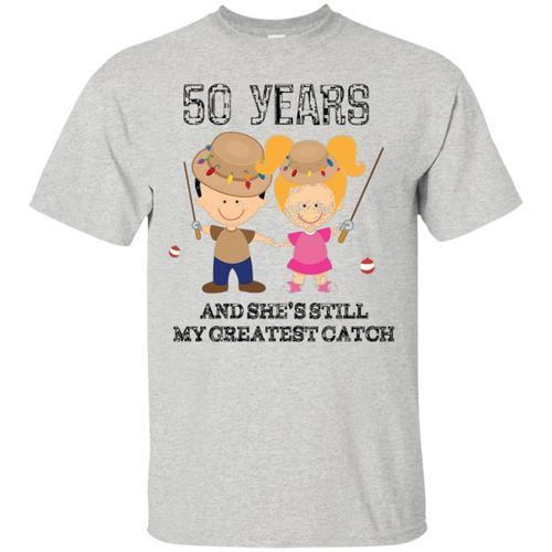 Funny-50th-Anniversary-Mens-Gift-Greatest-Catch-T-shirt