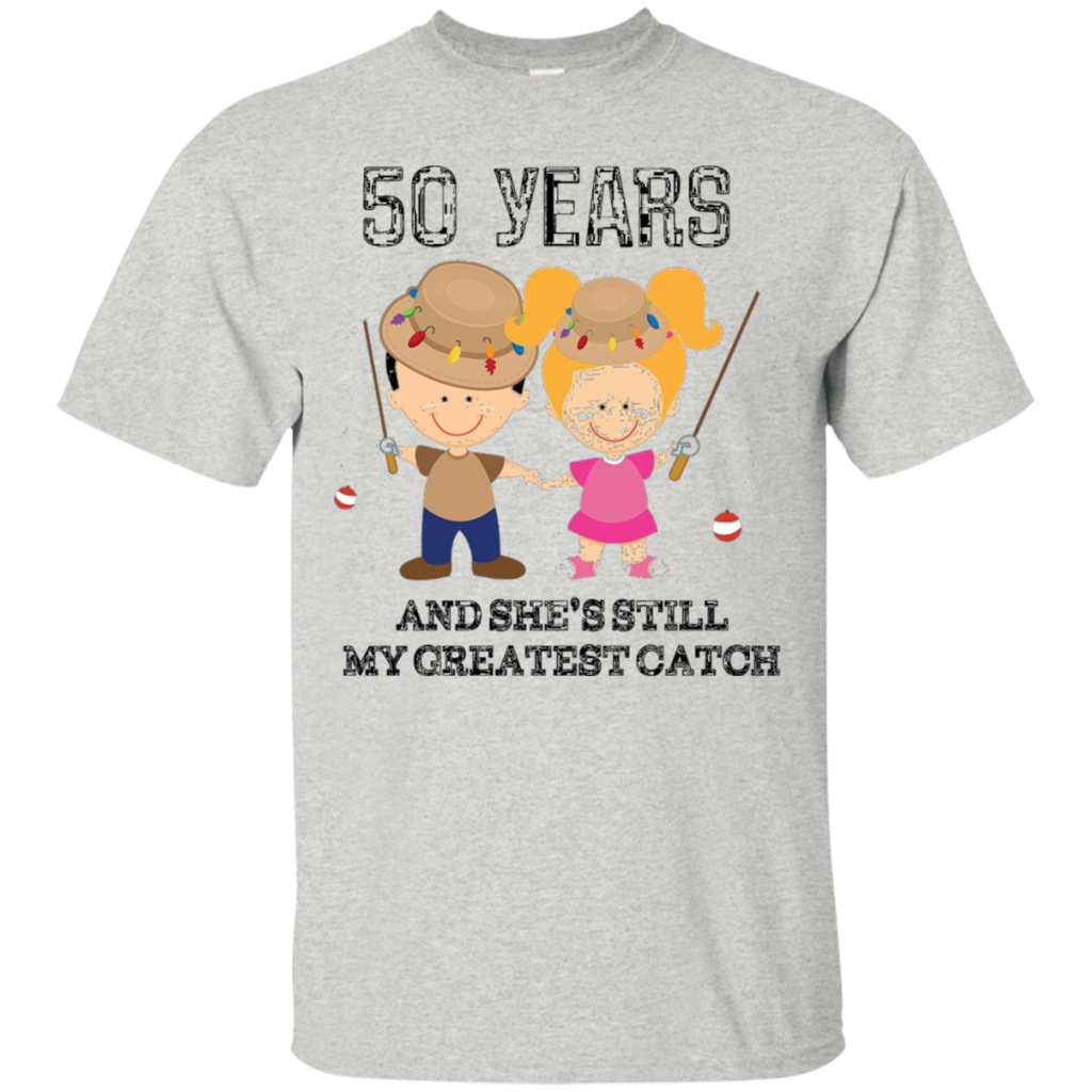 Funny-50th-Anniversary-Mens-Gift-Greatest-Catch-T-shirt