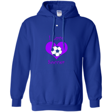 Girly-purple-i-love-soccer-heart-T-Shirt