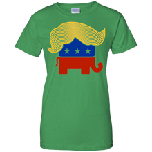 Donald-Trump's-hair-on-iconographic-elephant-t-shirt-design