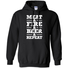 Grill-Meat-BBQ-Lover-T-Shirt-Meat-_amp_-Fire-_amp_-Beer-_amp_-Repeat