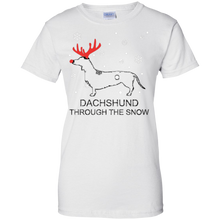Dachshund-Through-The-Snow-Christmas-T-Shirt