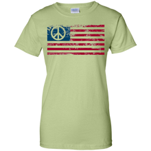 Distressed-American-USA-Flag-with-Peace-Sign-T-shirt