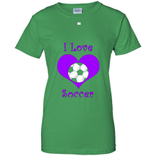 Girly-purple-i-love-soccer-heart-T-Shirt
