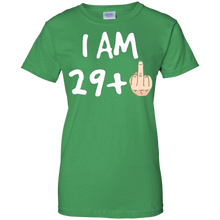 I-Am-29-Plus-Middle-Finger---Funny-30th-Birthday-Shirt