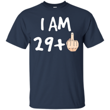 I-Am-29-Plus-Middle-Finger---Funny-30th-Birthday-Shirt