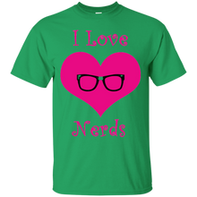Girly-I-love-Nerds-pink-heart-T-Shirt