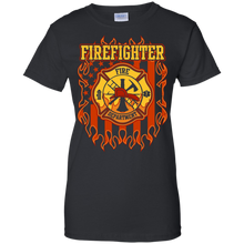 Firefighter-Fire-Department-Fire-Badge-and-Flag-T-shirt