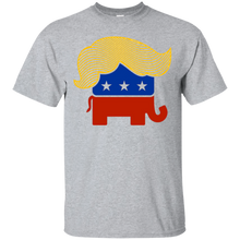 Donald-Trump's-hair-on-iconographic-elephant-t-shirt-design