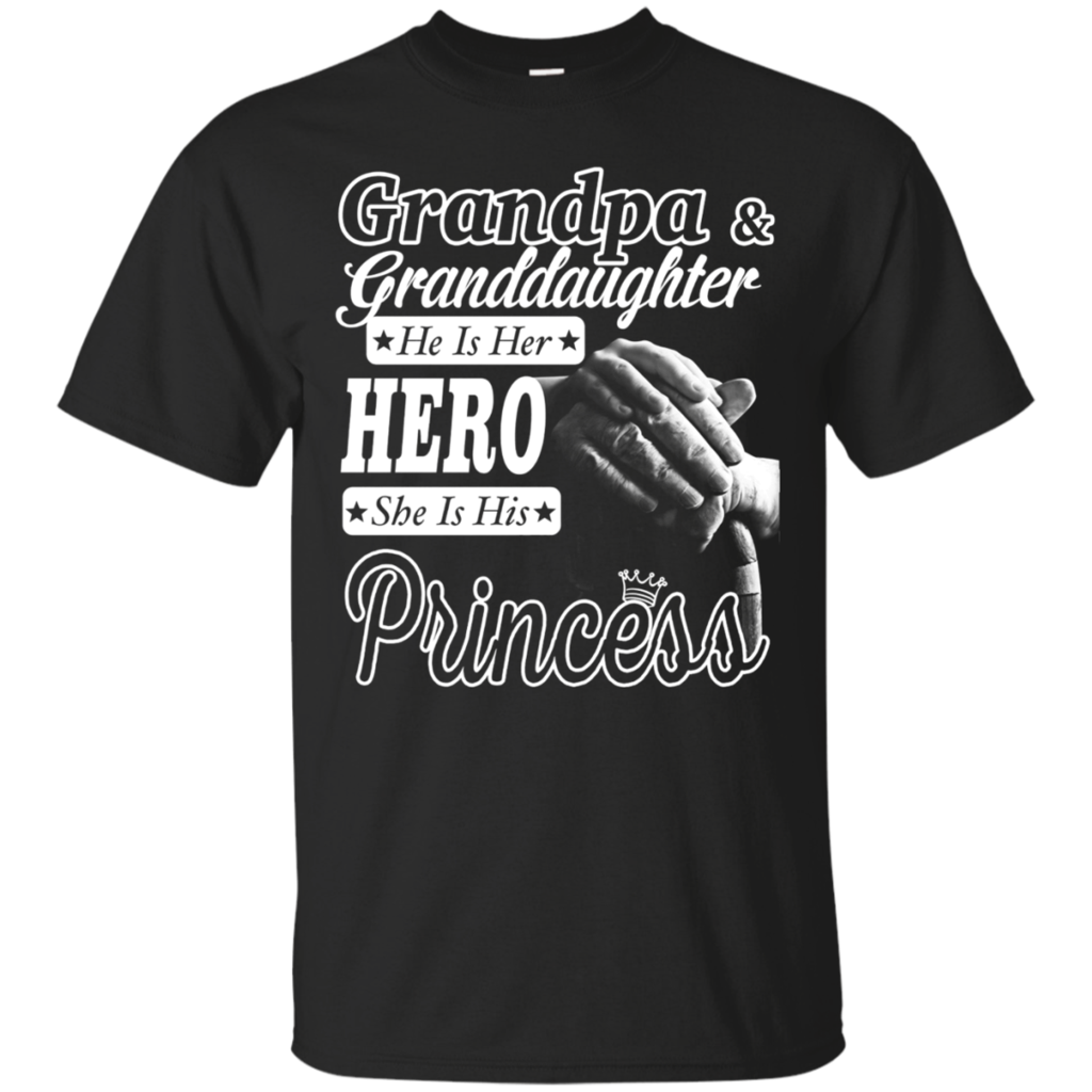 Grandpa-_-Granddaughter-Hero-and-Princess-T-Shirt